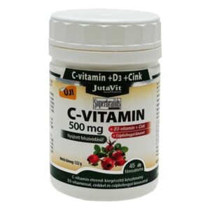 Jutavit C-vitamin 500mg + D3-vitamin tabletta - 45db