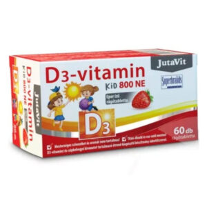 JutaVit D3-vitamin 800NE KID eper ízű rágótabletta - 60db