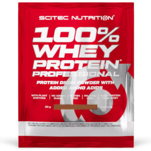Scitec Nutrition 100% Whey Protein Professional mogyorós csokoládé - 1 tasak/30g
