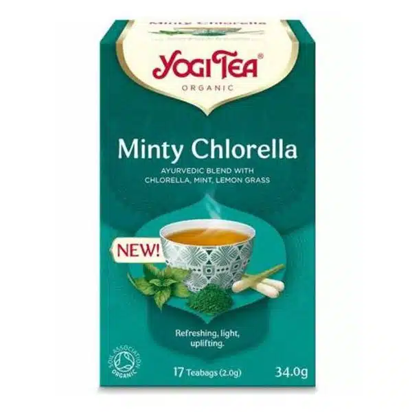 Yogi Bio Mentás tea chlorella algával - 17 filter/doboz