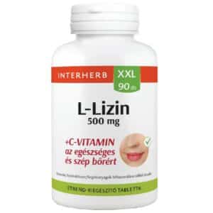 Interherb XXL L-Lizin 500mg + C-vitamin tabletta - 90db